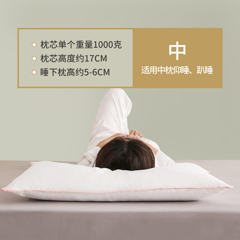 Almohada de un solo lado de color gris [48*74cm por almohada]