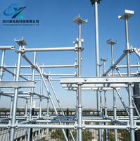 Étai de construction en acier Q235, coupleurs de coffrage réglables, conception industrielle, haute capacité de charge, galvanisation à chaud