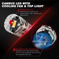 Ampoules LED CB9 CANBUS super lumineuses 1156 BA15S BAU15S P21W PY21W avec 7035 puces LED 27W 1600LM Anti-Hyper Flash et projecteur Len