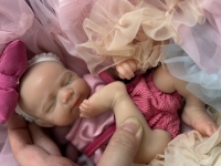 Poupée Reborn en Silicone Corps Entier Réaliste de 8 Pouces, Jouet Doux, Jouet de Dessin Animé, Poupée Mannequin pour Filles, Jouet Éducatif, Âge 3+