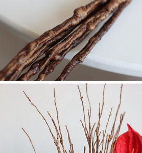 Mousse artificielle Flexible en bois, 12 pièces, tiges de branches, décoration florale de noël, vente en gros - Product Image 4