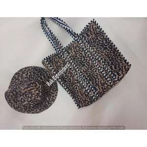 Sac fourre-tout en tissu matelassé imprimé en coton, imprimé léopard, tendance, simple, motif léopard, sac fourre-tout en toile, sac à main - Product Image 1