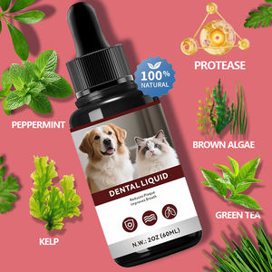 Gotas Dentais para Cães e Gatos Suplemento para Saúde Dental com Protease de Chá Verde Ajuda a Manter os Dentes Limpos Líquido Dental para Animais de Estimação - Product Image 3