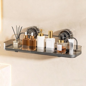 Étagère de rangement murale pour salle de bain en plastique PP non pliable avec design multifonctionnel, écologique - Product Image 1