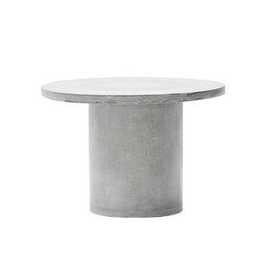 <span class=keywords><strong>Tavolino</strong></span> rotondo in travertino in stile moderno con basamento laterale in cemento tavolo centrale - Product Image 1