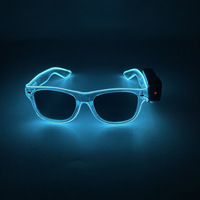 Lunettes LED lumineuses d'Halloween en gros, lunettes de soleil scintillantes pour fête avec 3 modes de clignotement, accessoire pour promotion de club et festival
