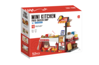 Jouet de cuisine pour enfants : Maison de jeu, mini-boutique de poulet frit, jouets de cuisine à aliments changeants de couleur, table à manger pour enfants