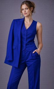 Premium Women's Blazer Waistcoat and Trouser Set Tailored Three Piece Formal Suit for Corporate Work and <b>Special</b> Occasions - Product Image 3