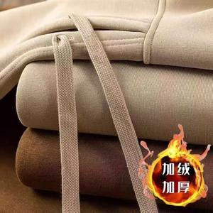 <span class=keywords><strong>Sweat</strong></span>-shirt à Capuche Automne Hiver pour Hommes Femmes Manteau Sport Décontracté Style Tendance Streetwear Couleur Unie Coupe Ample Américain - Product Image 2