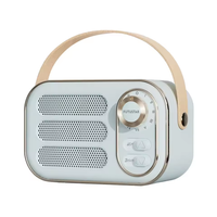 Haut-parleur Bluetooth portable vintage avec logo personnalisé, mini rétro, prend en charge la carte TF, USB, AUX, haut-parleur sans fil pour la décoration de la maison, cadeau
