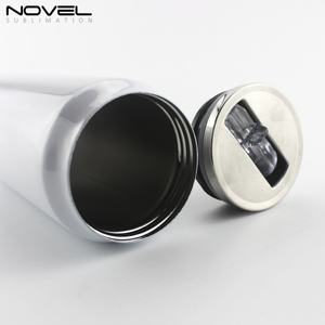 Vasos Sublimables en Blanco de 500 ml, Botella con Color Blanco y Plateado, Botella de Acero Inoxidable para Transferencia de Calor por Sublimación - Product Image 5