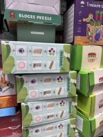 Lote de 50 Piezas de Juguetes Educativos de Madera para Niños, Rompecabezas Apilables, Juguetes Sensoriales Ecológicos, Venta al Por Mayor