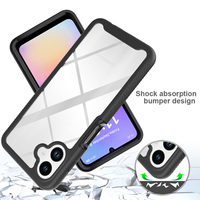 Vente en gros de coques de téléphone 3 en 1, coque en PC TPU transparente en acrylique pour Samsung Galaxy A07 4G 5G/A06, coque de téléphone à couverture intégrale 360°