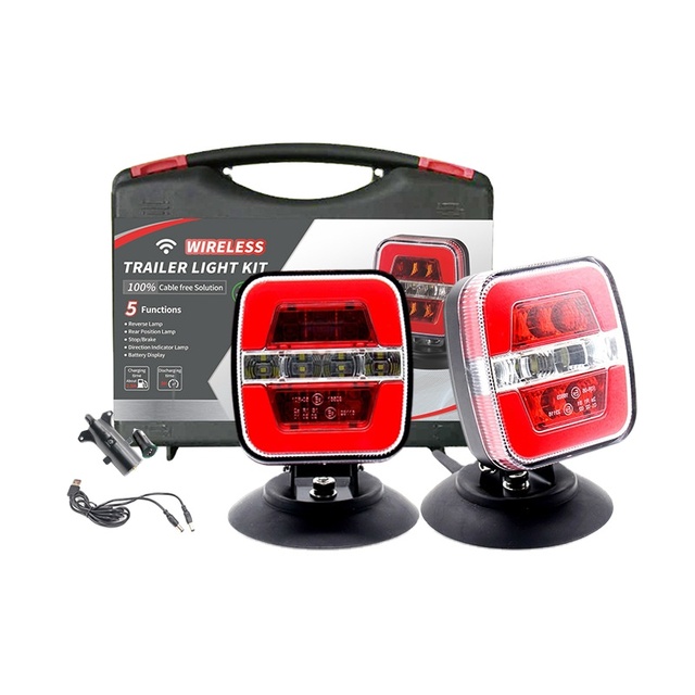 IP67 Wireless Tail LED Light Trailer Lighting Kit Magnetic Wireless Trailer Lights