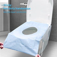 Lot de 10 protections hygiéniques jetables imperméables pour toilettes, 2 couches, avec bouclier en bois, pour voyage
