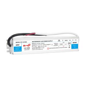 ไดรเวอร์ LED แบบแรงดันคงที่ 100W มาตรฐาน CE/CB/RoHS รองรับแรงดันไฟฟ้า 170-264VAC-DC 12V 24V ระดับการป้องกัน IP67 กันน้ำ  ไม่กระพริบ - Product Image 4