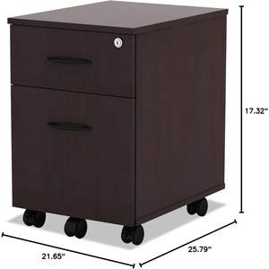 Armoire de bureau mobile en acajou série Valencia 15 7/8l x 19 1/8p x 22 7/8h pour bureau et maison - Product Image 6