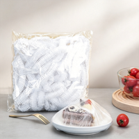 Wegwerp waterdichte elastische voedselvershoudhoezen van plasticfolie, rekbaar voor kommen en borden, voor opslag in de keuken en koelkast