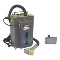Machine de nettoyage au laser à dos de 300 W, refroidie par air, mobile, pour le nettoyage sur site de la rouille et de la peinture