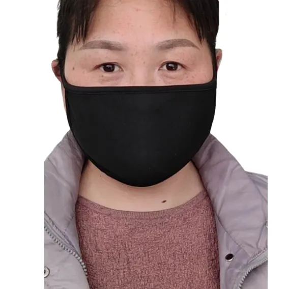 Fashion cotton reusable black face mask with replaceable face mask filter breathing Paper female face mask
