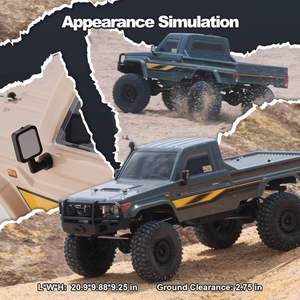 YIKONG YK 41011 LC79 1/10 4WD RC Rock Crawler Pick-up Hard Body Portal As 2-versnellings differentieelslot LED Verlichting RTR - Product Image 5