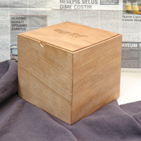 Boîte de rangement carrée moderne en bois d'okoumé à couvercle coulissant, multifonctionnelle, pour souvenirs et cadeaux, avec logo personnalisé, livraison directe