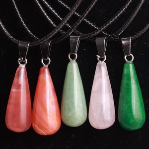 Ciondoli a Goccia in Pietra Naturale con Ganci a Scatto in <span class=keywords><strong>Ferro</strong></span> per Bambini - Charms a Forma di Goccia d'Acqua Stile Punk - Product Image 1