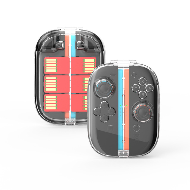 Left and Right Controllers Transparent Crystal case for Nintendo Switch 2 PC Hard Shell Game Cartridge Storage Box