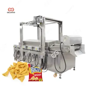 Electricity Industrial Continuous Potato Tortila Chips Fryer Bugle Chips Frying Machine