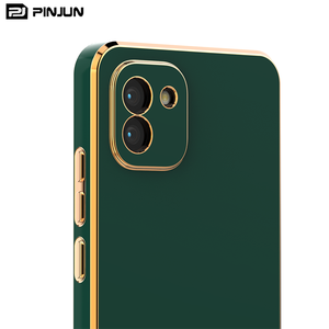 Funda Protectora para Cámara con Marco Plateado de Lujo, Cubierta Trasera para Teléfono con Diseño de <span class=keywords><strong>Cubo</strong></span> de <span class=keywords><strong>Rubik</strong></span>, TPU Esmerilado en Color Caramelo para Samsung Galaxy A03 - Product Image 3