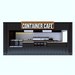 Modular prefab restaurant container house china wholesale coffee shop containers to store