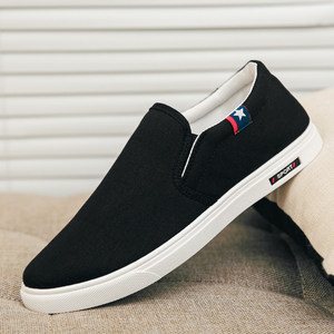 Chaussures décontractées pour hommes style ancien Pékin, en toile respirante, à enfiler, avec semelle extérieure en caoutchouc, pour toutes les saisons, chaussures de travail - Product Image 1