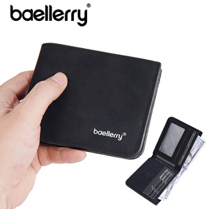 Portefeuille fin pour homme Baellerry, en cuir véritable marron, pour un usage quotidien - Product Image 4