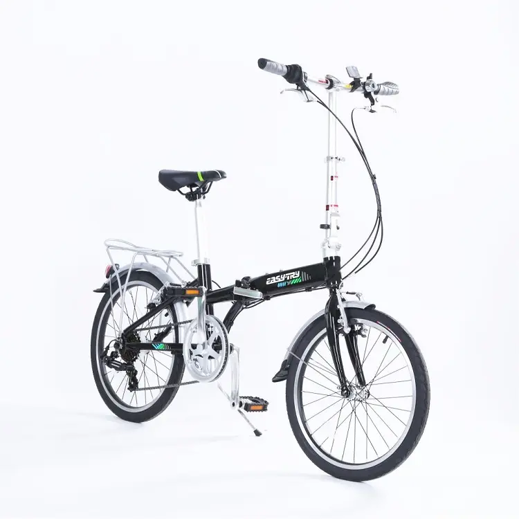 Sepeda lipat 20 inci pria dan wanita, pit saku lipat rem V murah bahan Aloi aluminium 7 kecepatan