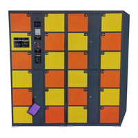 Casier à colis intelligent pour appartement/bureau/supermarché Accès sans contact via l'identification faciale/empreinte digitale/code QR APP Gestion à distance