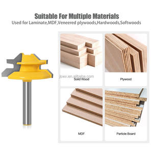 45 ° मिटर राउटर बिट 1/4 इंच शंक संयुक्त मिलिंग राउटर बिट्स लकड़ी वर्किंग कटर उपकरण 1 पीसी - Product Image 3
