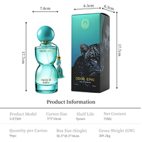 Parfum boisé marin au citron de luxe de Dubaï 75 ml pour femmes, parfum frais aux agrumes, aquatique et fruité, eau de parfum, spray corporel longue durée