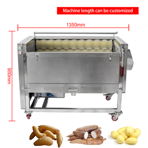 Machine électrique de nettoyage et de pelage de type brosse pour taro, manioc, gingembre, carotte, pomme de terre / Machine de nettoyage et de pelage à tambour en laine - Product Image 2
