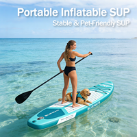 Planche à pagaie gonflable SUP tout-terrain de haute qualité avec pompe et ailerons, construction durable en PVC/EVA, garantie 1 an, eaux océaniques