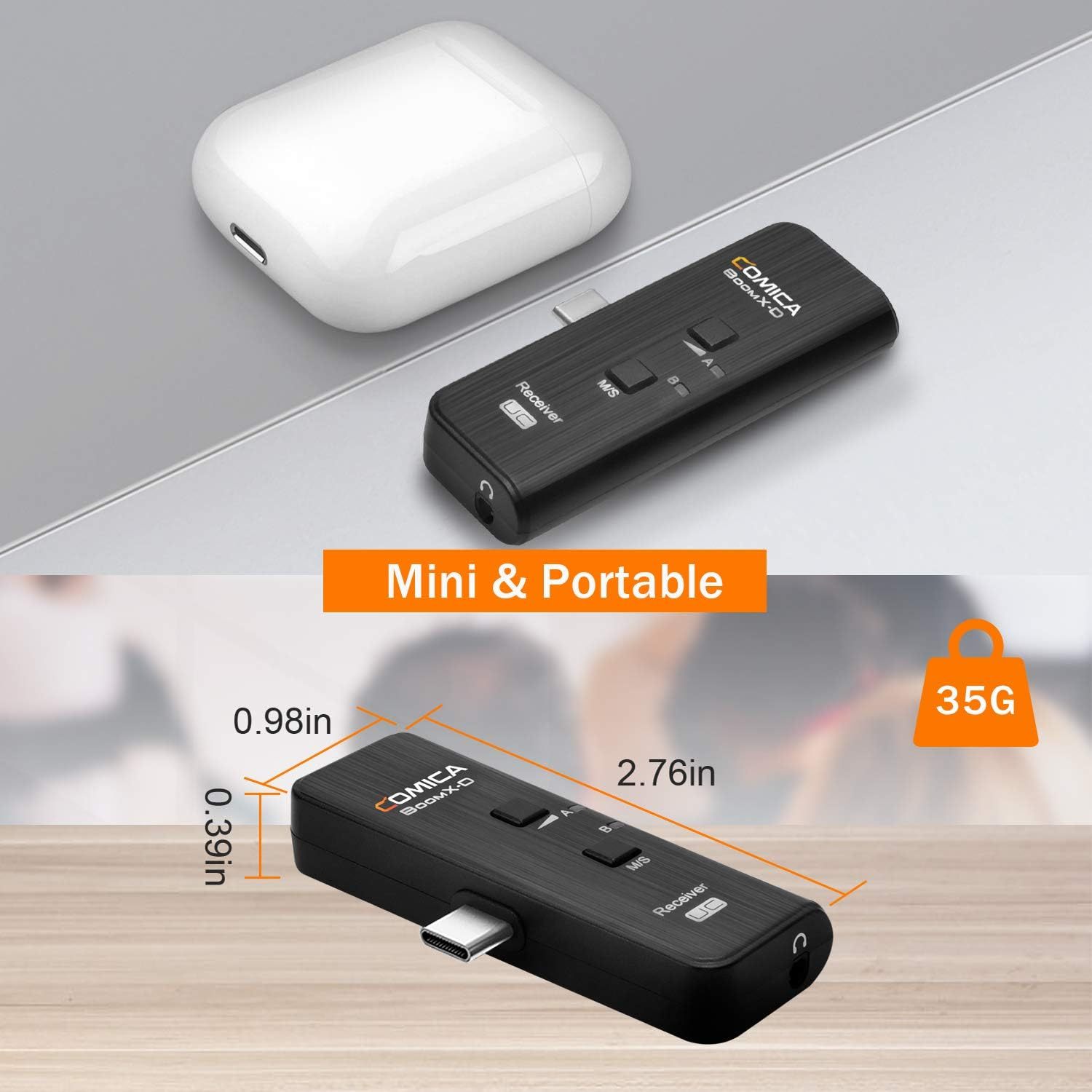 Comica Boomx-d Uc Rx ワイヤレスマイク受信機 2.4gワイヤレスマイク