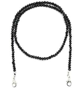 שרשרת מסיכת קריסטל חרוז זכוכית חרוז זכוכית עבור משקפיים מסכות פנים מתכווננת שרשרת בעל דקורטיבית מתכווננת - Product Image 3