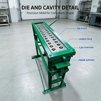 Machine automatique de fabrication de bougies en cire, extrudeuse de mèches et de bougies spirales, rayées, pour anniversaires et églises