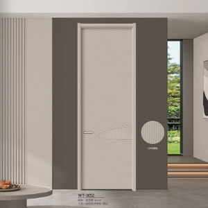 Puerta Interior Minimalista WT-X02 de MDF y Polímero con Apertura Manual, Superficie Acabada, Aislamiento Acústico, para Dormitorio - Product Image 1