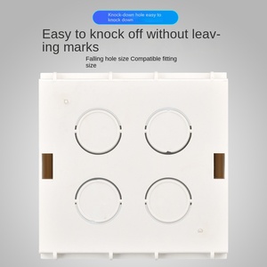 Merakit 80*80*50mm <span class=keywords><strong>UK</strong></span> Cina kotak sakelar dinding dalam PVC api Retardant 86 jenis kotak sambungan listrik - Product Image 5