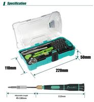 40 Pcs Pro'sKit Kit d'outils SD-9326M pour Smartphone Appareil vidéo de jeu Ordinateur portable Réparation d'électronique grand public avec embouts de type T et P