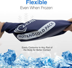 Compresse froide réutilisable souple et flexible, compresse froide et coussin de gel rafraîchissant, pochettes de glace pour blessures aux pieds, au visage, à l'épaule, à la hanche, au bras, à la cheville - Product Image 2