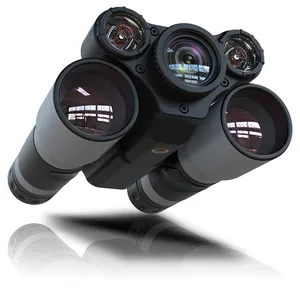 Cámara Binocular de visión nocturna con Zoom 8X, 1080p, telescopio de día de doble tubo, recargable, 300M