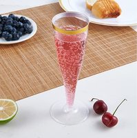 30 verres à champagne jetables en plastique de 4,5 oz, verres à champagne brillants de qualité supérieure pour bar, pub, club, restaurant, usage domestique
