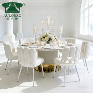 Lujosas mesas de boda con marco de acero inoxidable MDF para novia y novio - Product Image 5