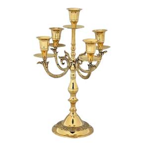 Centro de mesa Candelabro DE BODA alto Fiesta Evento Decoración Candelabro de metal elegante real - Product Image 6